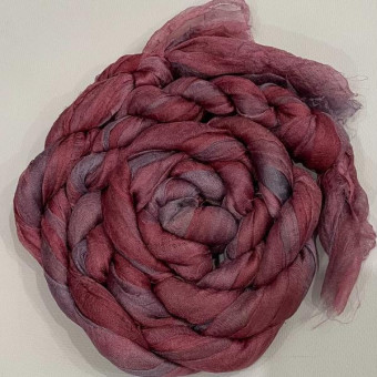 разреженный шелк ручного крашения - пионы (3 метра) ширина 90 см