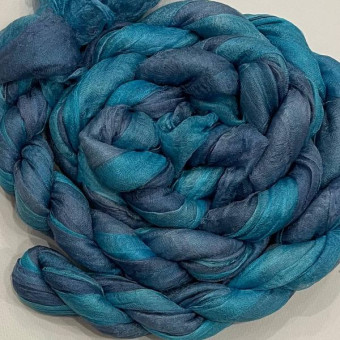 разреженный шелк ручного крашения - гавань (3 метра) ширина 90 см