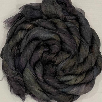 разреженный шелк ручного крашения - лава (3 метра) ширина 90 см