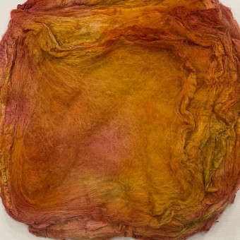 квадраты ручного крашения охра