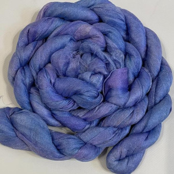 разреженный шелк ручного крашения - лаванда (3 метра) ширина 90 см